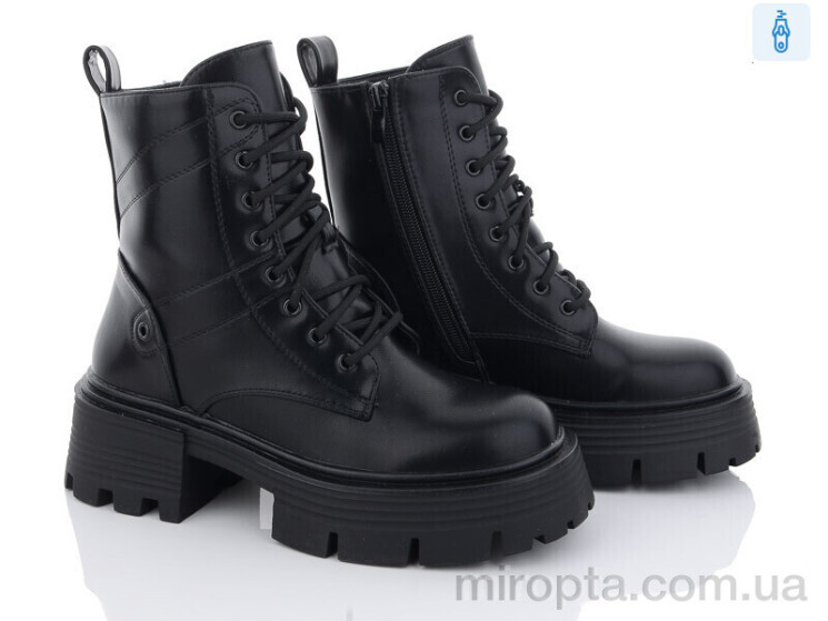 Черевики E8445-1 black р: 36-41, в упаковці: 8 пар, купити тільки гуртом - 897661