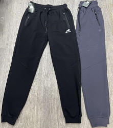 Спортивні штани чоловічі New Balance  "A011" двохнитка (р: S-2XL) 2 кольори, в упаковці 5 шт. №388710