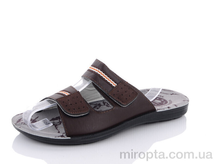 Шльопанці T6055Ш brown р: 41-45, в упаковці: 12 пар, купити тільки гуртом - 822333