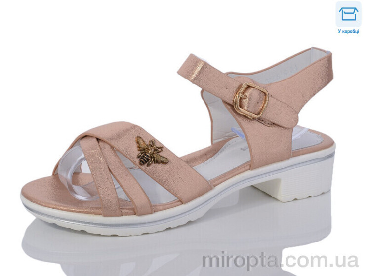 Босоніжки 4-5660 gold р: 32-37, в упаковці: 16 пар, купити тільки гуртом - 944689