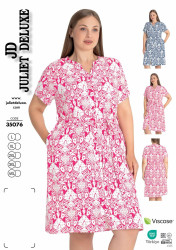 Сукня жіноча "35076" віскоза (р: L-4XL) 2 кольори, в упаковці 5 шт. №385784