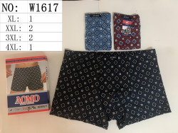 Труси чоловічі  м.W1617 (розмір:XL-4XL)  мікс кольорів  в упаковці 24 штуки №758309