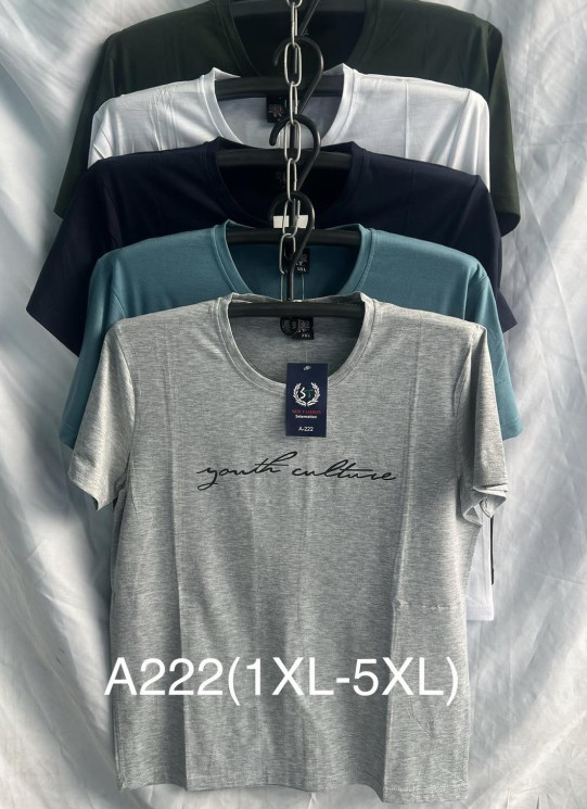 Футболка чоловіча "А222" трикотаж (р: XL-5XL) мікс кольорів, в упаковці 5 шт. №383804 - Mixmoda SER1772