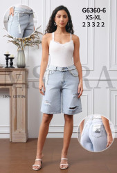 Джинсові Шорти м.6360-6 (р:XS-XL) в упаковці 6 штук  №762271