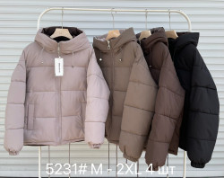 Куртка жіноча, плащівка, синтепон, м.5231 (розмір: M-XXL ), 4 кольори, в упаковці 4 штуки №346760