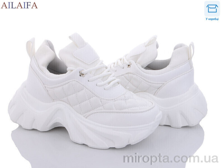 Кросівки K8010 white р: 36-41, в упаковці: 6 пар, купити тільки гуртом - 1199428
