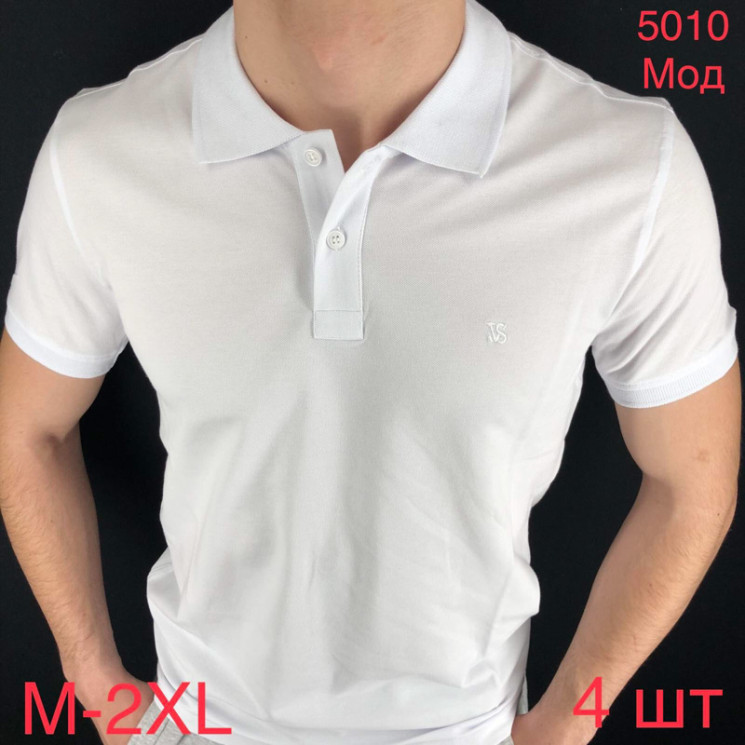 Футболка Vip Stones р M-2XL Чоловіча 5010 white - Nadiyka BG/PO2161-2162