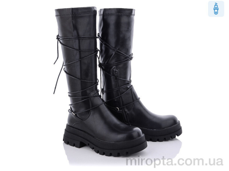 Чоботи M606-1 black р: 36-41, в упаковці: 8 пар, купити тільки гуртом - 691758