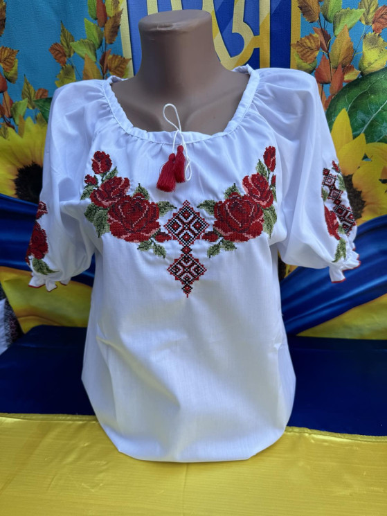 Вишиванка дитяча, паплін (розміри: 152-170), в упаковці 4 штуки №313368 - Delux 909