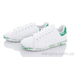 Кросівки 9-782 white-green р: 36-41, в упаковці: 8 пар, купити тільки гуртом