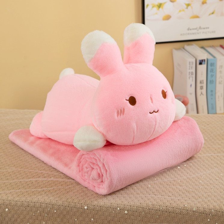 М'яка іграшка з пледом Зайчик, плюш (р: 110*140см) №363312 - Textil HR1970