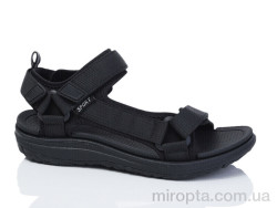 Сандалі 1637-1 black р: 37-42, в упаковці: 8 пар, купити тільки гуртом