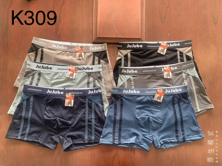 Труси чоловічі, бавовна, м.К309 (розмір: XL-4XL), мікс кольорів, в упаковці 24 шт. №333140 - Lilu 230/237