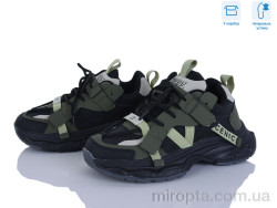 Кросівки G575-1 black-khaki р: 32-37, в упаковці: 6 пар, купити тільки гуртом