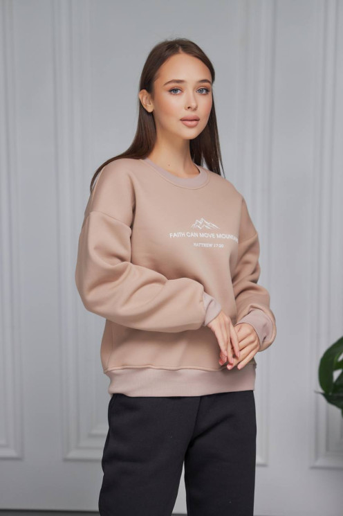 Світшот жіночий, тринитка на флісі, м. 132.4 (р: S, M, L, XL) №715647 - Umon GOL1454 м. 132.4