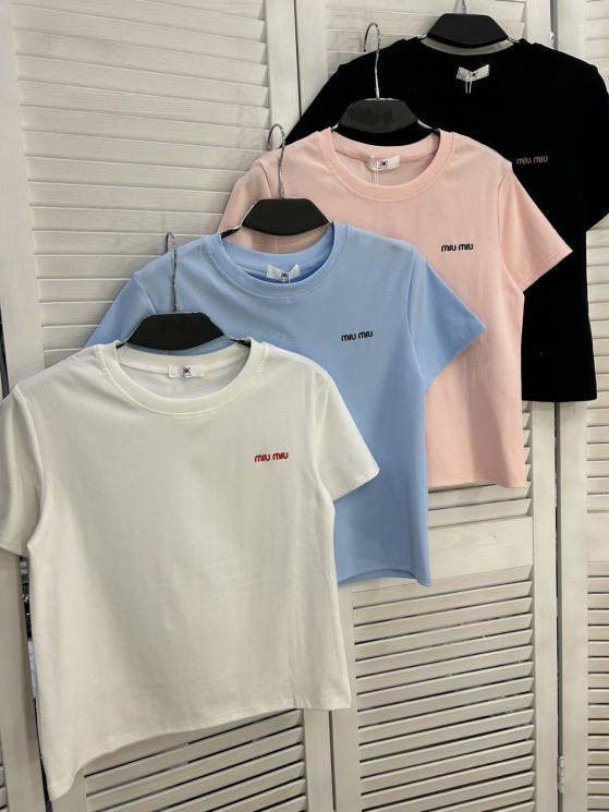 Футболка жіноча "2190" котон (р: one size) 4 кольори, в упаковці 5 шт. №385946 - Mercury SE927