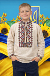 Вишиванка дитяча, льон (розміри: зріст 146-176 ), в упаковці 3 штуки №342736
