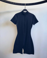 Комбінезон жіночий облягаючий з коротким рукавом, мікродайвінг м. 326 (р. 42-44, 44-46) темно-синій №412372