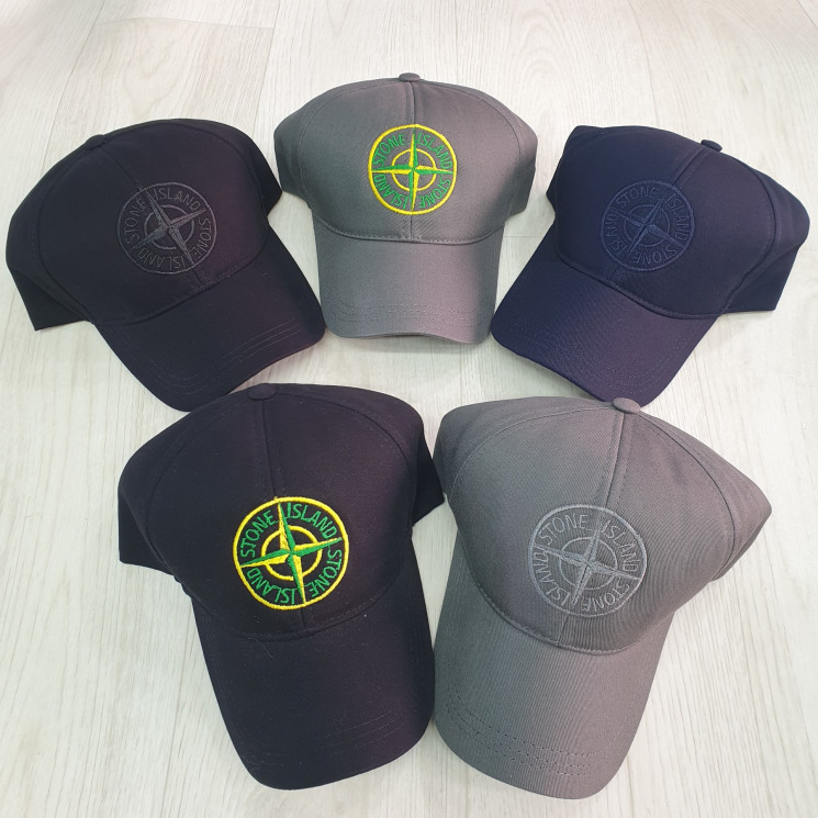 Бейсболка чоловіча "Stone Island" котон (р: 58) мікс кольорів, в упаковці 5 шт. №382334 - Ventil SE 939