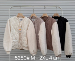 Куртка жіноча, плащівка, синтепон, м.5280 (розмір: M-XXL ), 4 кольори, в упаковці 4 штуки №346821