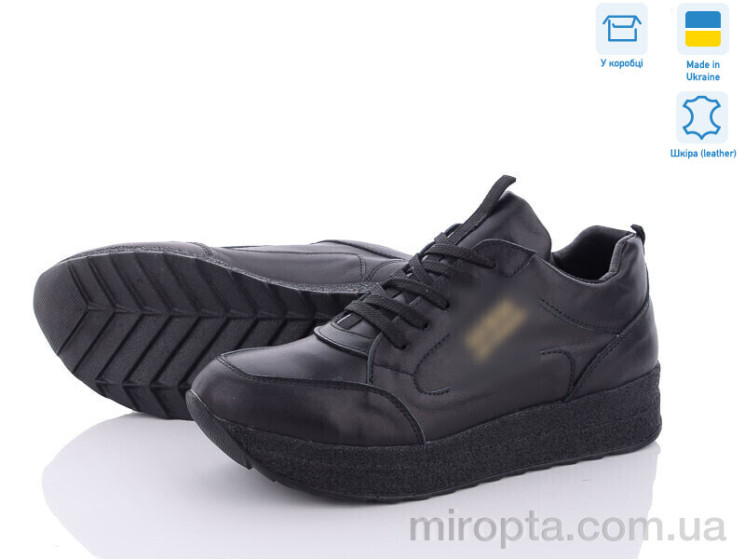 Кросівки BL5202-2 чорн. шкіра р: 36-41, в упаковці: 8 пар, купити тільки гуртом - 804460