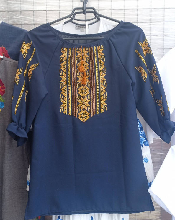 Вишиванка жіноча шифон (Розмір: 42-64) продаж оптом та в роздріб №700052 - 