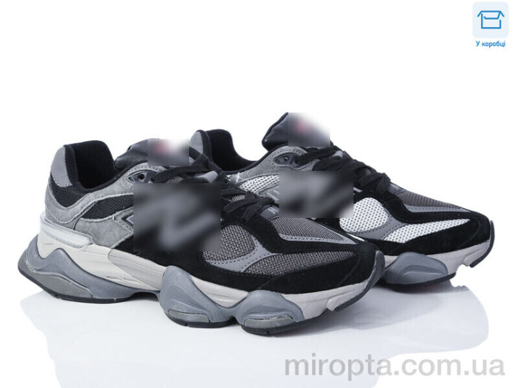 Кросівки HD2(9060-2) black-grey р: 40-45, в упаковці: 8 пар, купити тільки гуртом - 952646