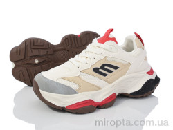 Кросівки 149-39 beige-red р: 36-41, в упаковці: 8 пар, купити тільки гуртом