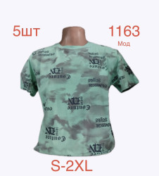 Футболка чоловіча трикотаж м.1163 (р.S-2XL) 7 кольорів в упаковці 5 штук №763140