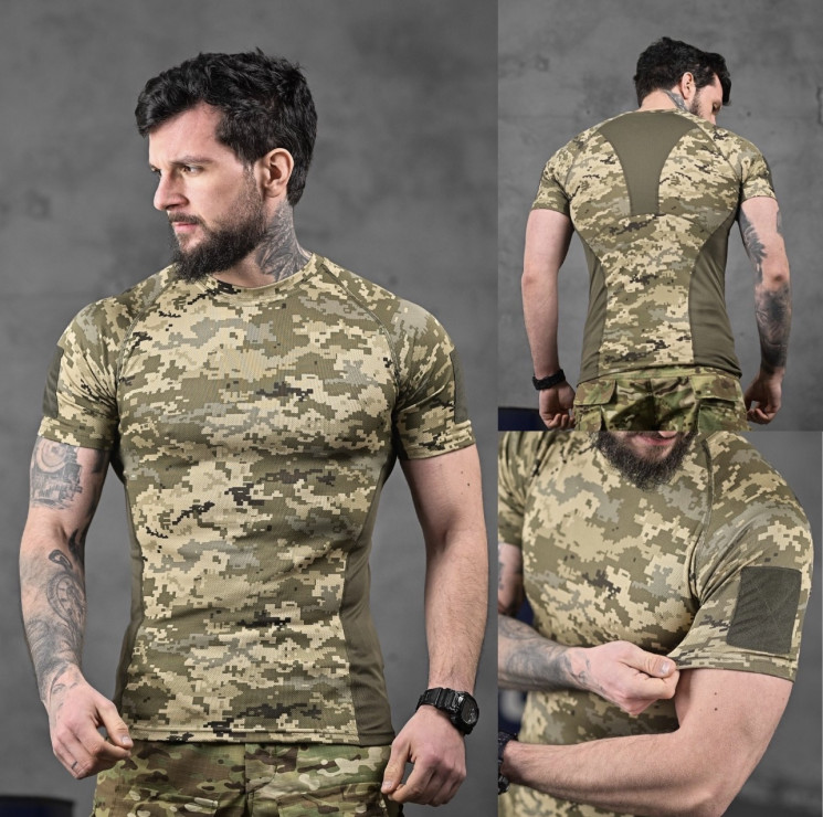 Футболка військова чоловіча Сool max, бавовна, м.13999 (розмір: S-3XL ), в упаковці 6 штук №342395 - Beretta SE847