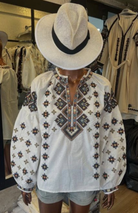 Вишиванка жіноча, льон (розміри: XL,2XL,3XL ), в упаковці 3 штуки №320873 - Delux 909