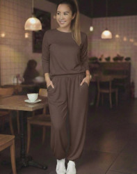 Костюм жіночий у стилі casual, турецька двонитка м. 2499 (р: 42-44, 46-48) №819394