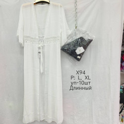 Пляжна туніка жіноча "Х94" муслін (р: L,XL) 2 кольори, в упаковці 5 шт. №383729