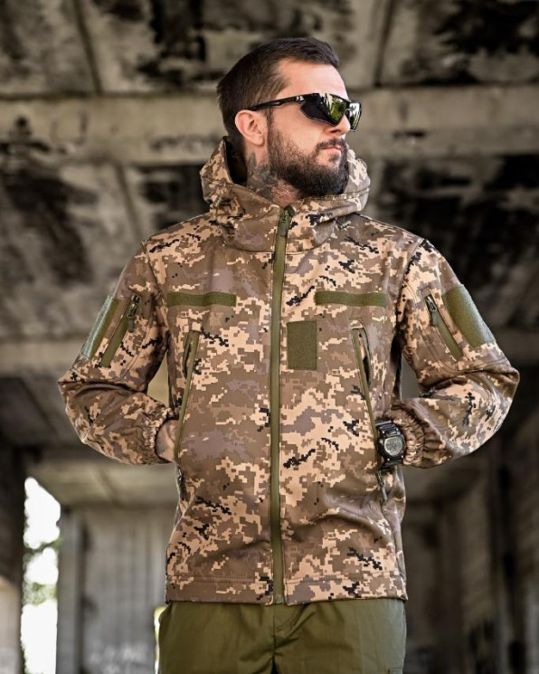 Тактична куртка чоловіча,  soft shell (Розмір: S-3XL), в упаковці 6 штук №340665 - Beretta SE847