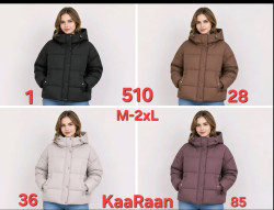 Зимова куртка жіноча, плащівка, холофайбер, м.510 (розмір: M-XXL ), 4 кольори, в упаковці 4 штуки №346822