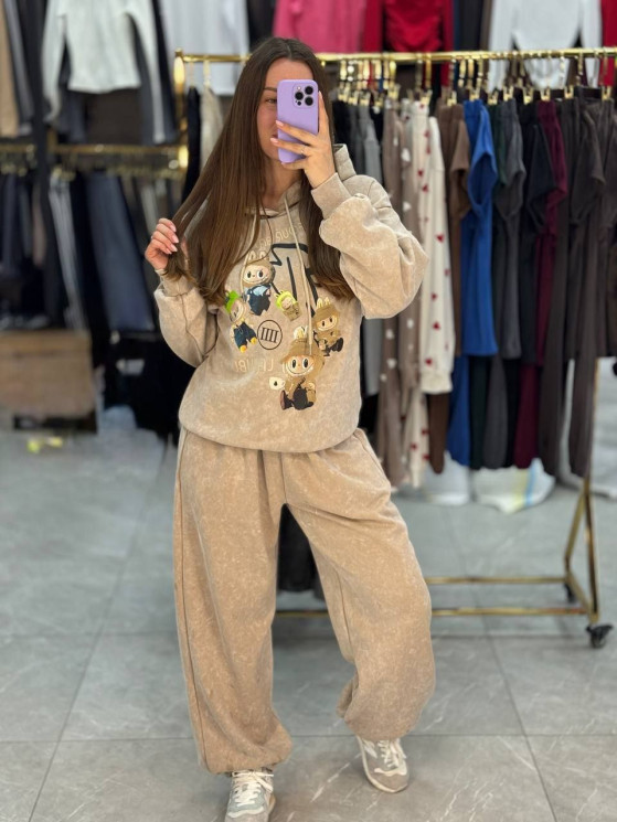 Костюм жіночий, трьохнитка петля на флісі, м. F 721 (р: M, L, XL) №716684 - RusanAnna RN1550-1551 м. F 721