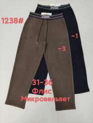 Штани жіночі "1238" мікровельвет, фліс (р: 31-36) 2 кольори, в упаковці 5 шт. №375444