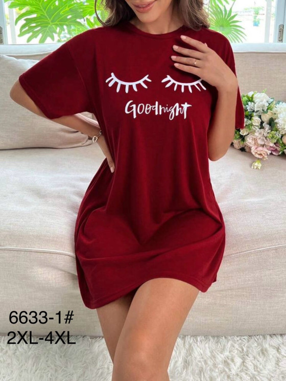 Туніка жіноча, бамбук, м.6633-1 (р. 2XL-4XL), в упаковці 6 штук №337225 - Focus zel 1396