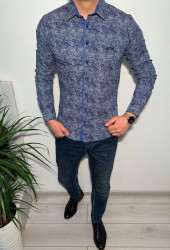 Сорочка No Brand р M-3XL Чоловіча R467 blue