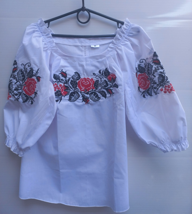 Вишиванка жіноча (Розмір: M-3XL, один колір) в уп. 6 шт №250074 - 