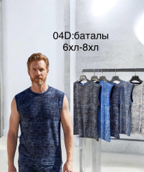 Майка чоловіча, трикотаж, м.04D (розмір: 6XL-8XL ), мікс кольорів, в упаковці 5 шт. №344143