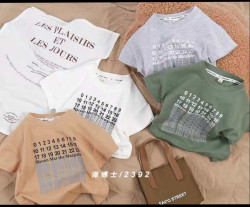 Футболка дитяча "2392" (р: 90-130см) 4 кольори, в упаковці 5 шт. №369808