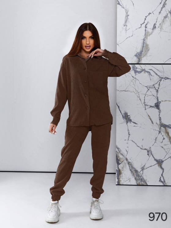 Костюм жіночий вельвет м.970 (р.44-50) 6 кольорів в упаковці 4 штуки №765206 - Loren SE1008