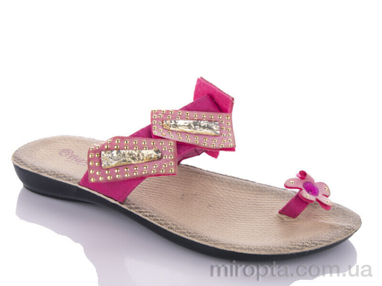 Шльопанці W26-07200 fuchsia р: 36-40, в упаковці: 6 пар, купити тільки гуртом - 1191090