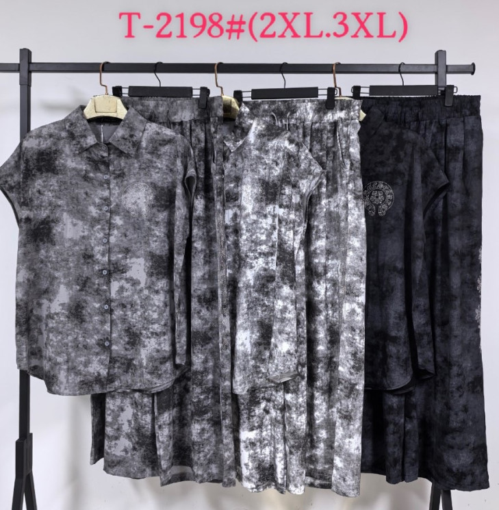 Костюм жіночий поліестер м.Т-2198 (Розмір: 2XL-3XL) мікс кольорів в упаковці 5 штук №762344 - Saint Zel3317