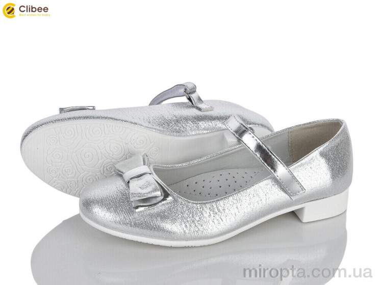 Туфлі D86 silver р: 32-37, в упаковці: 6 пар, купити тільки гуртом - 444211