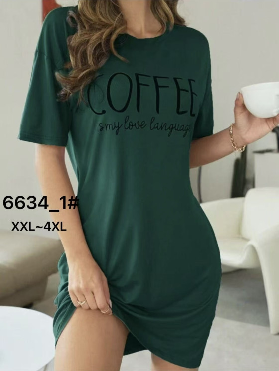 Туніка жіноча, бамбук, м.6634-1 (р. 2XL-4XL), в упаковці 6 штук №337226 - Focus zel 1396