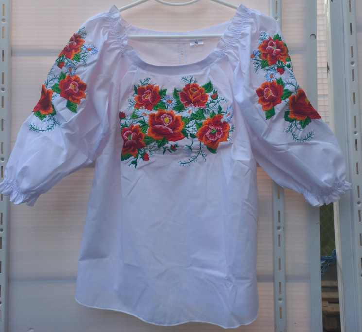 Вишиванка жіноча (Розмір: M-3XL, один колір) в уп. 6 шт №250075 - 