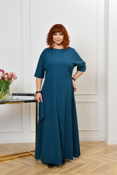 Сукня жіноча максі вільного крою з поясом, супер-софт м. 3865 (р. 48-50, 52-54, 56-58, 60-62, 64-66) №411980 - 