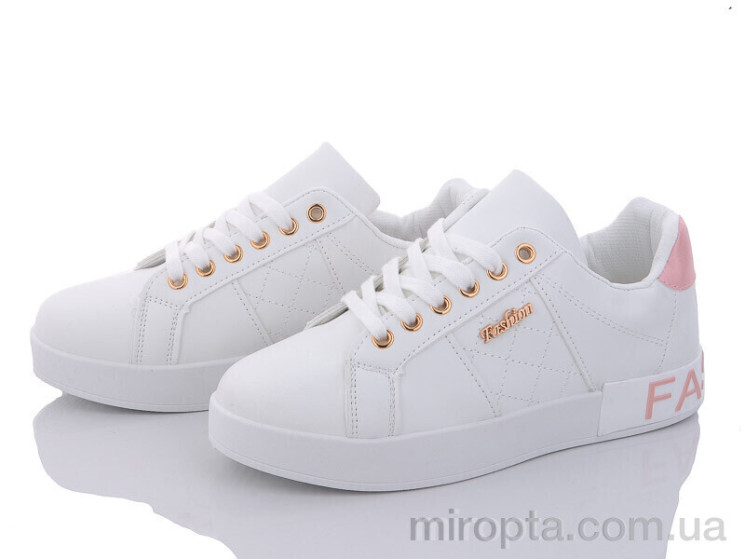 Кросівки 92-33 white-pink р: 36-41, в упаковці: 8 пар, купити тільки гуртом - 868953